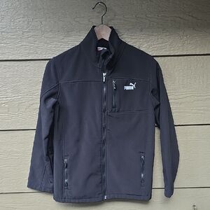 Puma Kids Boys Fleece Lined softshell Jacket Medium Black M